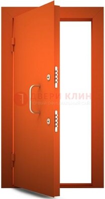Оранжевая стальная бронированная дверь с нитроэмалью ДБ-2 в Саратове