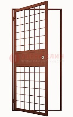 Коричневая металлическая бронированная дверь ДБ-6 в Саратове