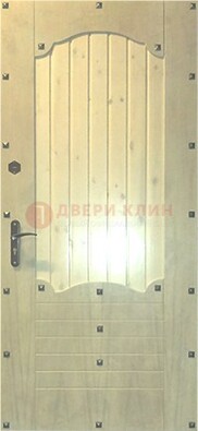 Белая железная дверь с евровагонкой ДЕ-9 в Саратове