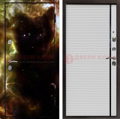 Стальная дверь с фотопечатью космоса ДФ-14 в Саратове