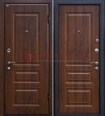 Темная металлическая дверь с МДФ ДМ-140 в Саратове
