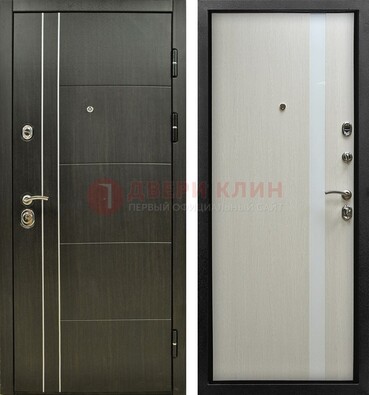 Морозостойкая темная металлическая дверь с МДФ ДМ-164 в Саратове