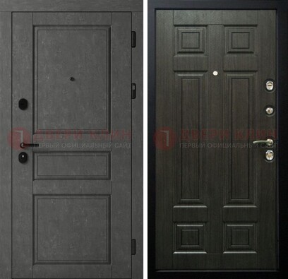 Серая стальная дверь с классическими МДФ ДМ-456 в Саратове