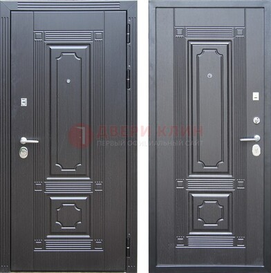 Декоративная серая металлическая дверь с МДФ ДМ-57 в Саратове