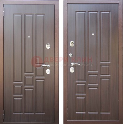 Теплая металлическая дверь с МДФ с двух сторон ДМ-80 в Кашире