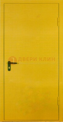 Желтая железная дверь с нитроэмалью ДН-5 в Саратове