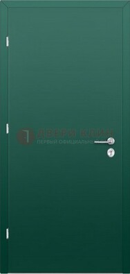Зеленая стальная дверь с нитроэмалью ДН-6 в Саратове