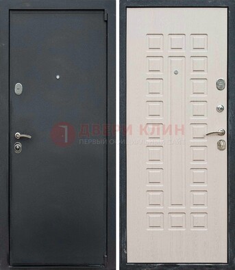 Черная металлическая дверь с порошковым покрытием ДП-101 в Саратове