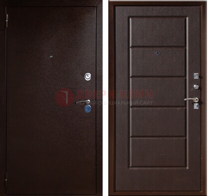 Темная входная дверь с порошковым окрасом ДП-113 в Саратове