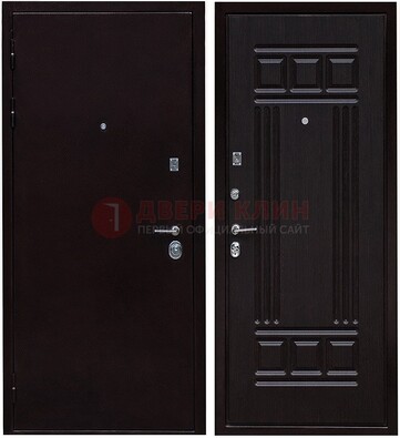 Темная стальная дверь с порошковым напылением ДП-140 в Саратове