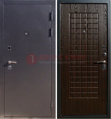 Серая металлическая дверь с порошковым напылением ДП-153 в Саратове