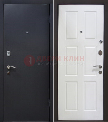Черная металлическая дверь с порошковым покрытием ДП-193 в Саратове