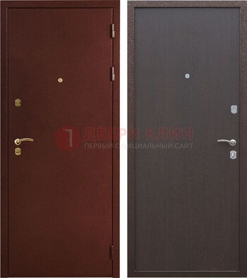 Бордовая входная дверь с порошковым покрытием ДП-201 в Саратове