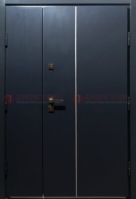 Темная металлическая дверь с порошковым покрытием ДП-220 в Саратове