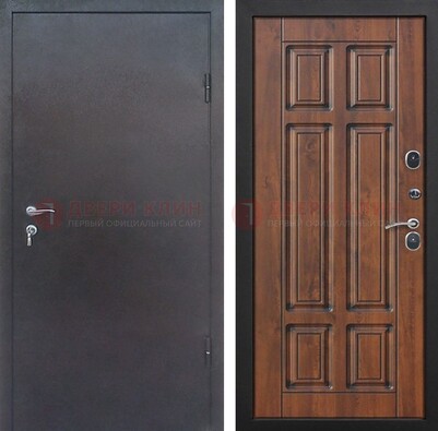 Темная входная дверь с порошковым покрытием с МДФ панелью ДП-235 в Саратове