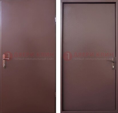 Коричневая железная дверь с порошковым покрытием и МДФ ДП-252 в Саратове