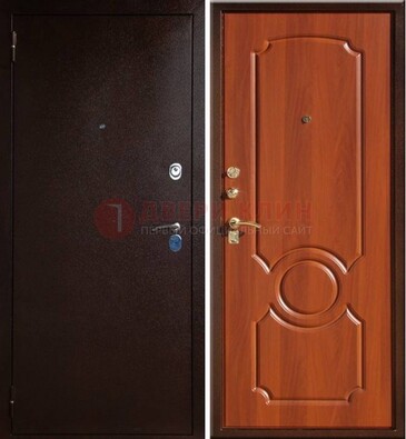 Темная железная дверь с порошковым напылением ДП-46 в Саратове