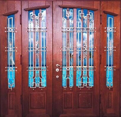 Парадная дверь со вставками из стекла ДПР-55 с шумоизоляцией в Саратове