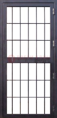 Темная стальная решетчатая дверь ДР-34 в Саратове