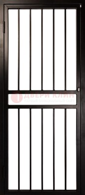 Темная стальная решетчатая дверь для дома ДР-45 в Саратове
