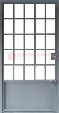 Металлическая решетчатая дверь в сером цвете ДР-7 в Саратове