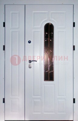 Входная дверь Винорит со стеклом в белом цвете ДСК-277 в Саратове