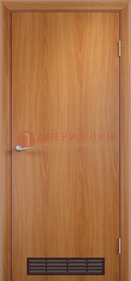 Светлая техническая дверь с вентиляционной решеткой ДТ-1 в Саратове