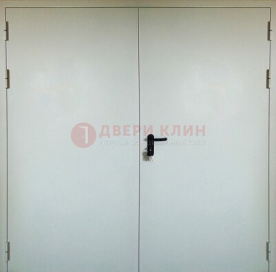 Белая металлическая противопожарная дверь ДТ-8 в Саратове