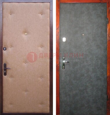 Светлая металлическая дверь с винилискожей ДВ-5 в Саратове
