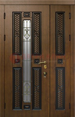 Полуторная входная дверь с виноритом ДВТ-169 в Саратове