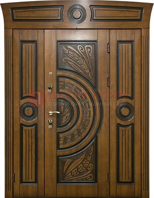 Парадная входная дверь с виноритом и узором ДВТ-194 в Саратове