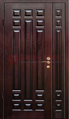 Коричневая металлическая дверь с виноритом ДВТ-20 в Саратове