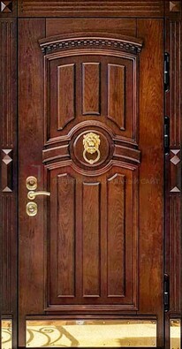 Входная дверь с виноритом в коричневом цвете ДВТ-236 в Саратове