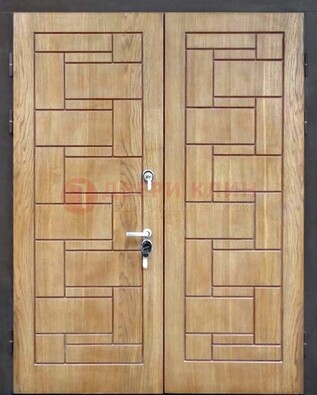 Светло-коричневая стальная дверь с виноритом ДВТ-245 в Саратове