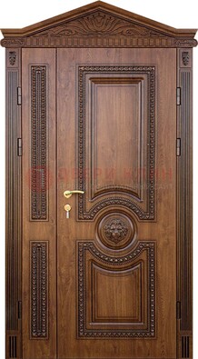 Узорная стальная дверь с виноритом для дома ДВТ-260 в Саратове