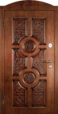 Коричневая входная дверь с виноритом ДВТ-41 в Саратове